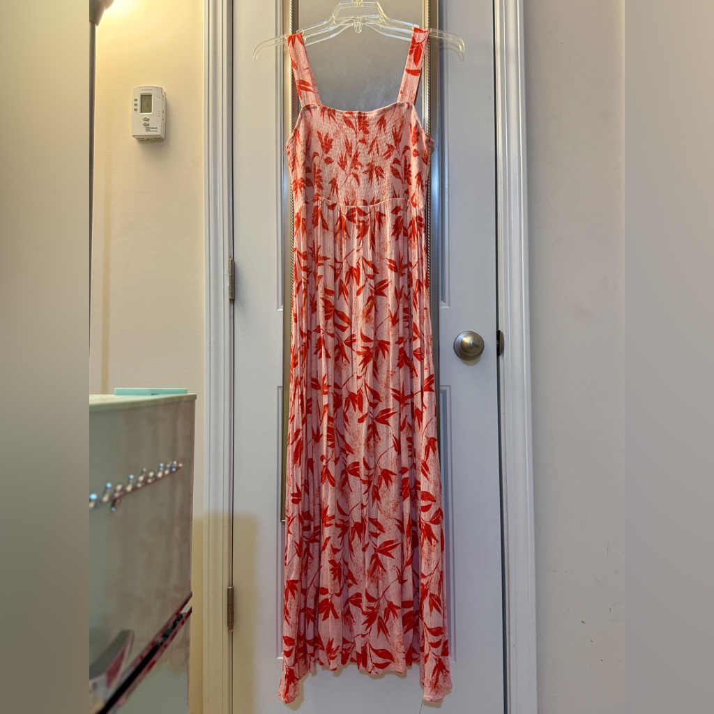 Forever 21 Orange And Light Pink Cotton Maxi Dress Size 1x
